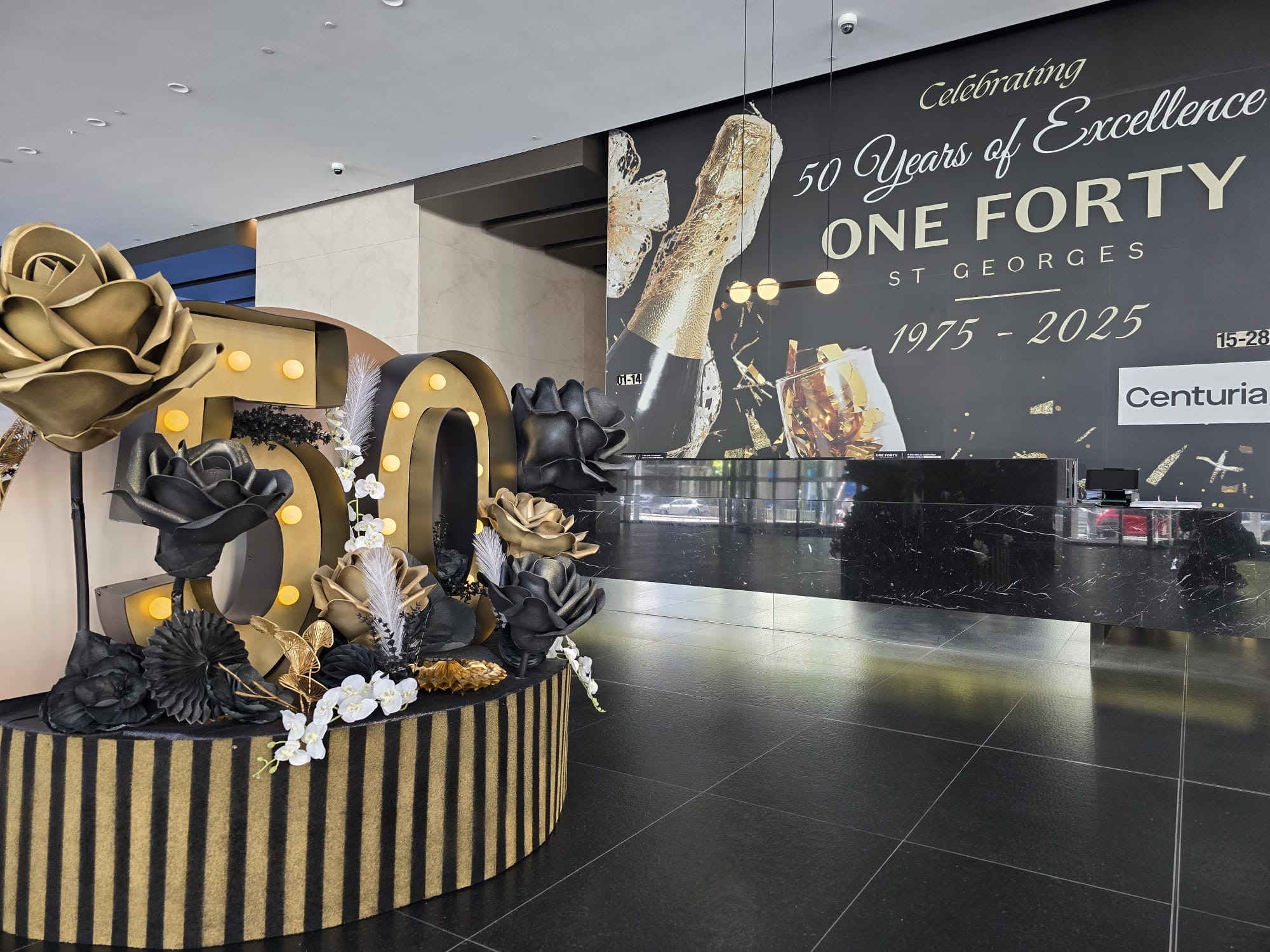 Centuria 50th Birthday celebration - event setup